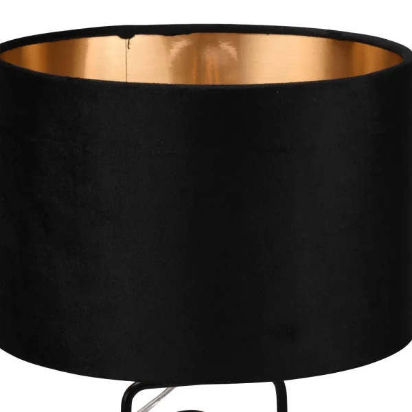 LÁMPARA DE MESA DE METAL PANTALLA NEGRA OTIS