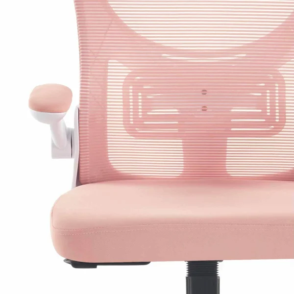 Silla de escritorio infantil regulable con ruedas en latón y rosa  Mauricette