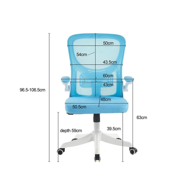 SILLA DE ESCRITORIO CON RUEDAS AZUL AVENTURINA