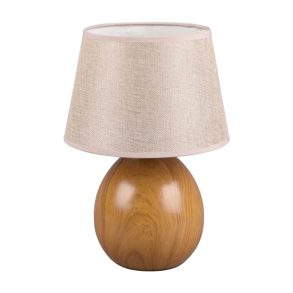 LÁMPARA DE MESA SPLENDOUR 24CM IMITACIÓN MADERA