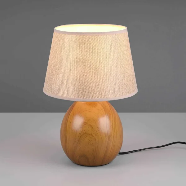 LÁMPARA DE MESA SPLENDOUR 24CM IMITACIÓN MADERA