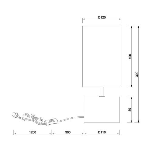 LÁMPARA DE MESA SIGRID Ø 12CM MADERA NATURAL PANTALLA BLANCA LÁMPARA DE MESA SIGRID Ø 12CM MADERA NATURAL PANTALLA BLANCA