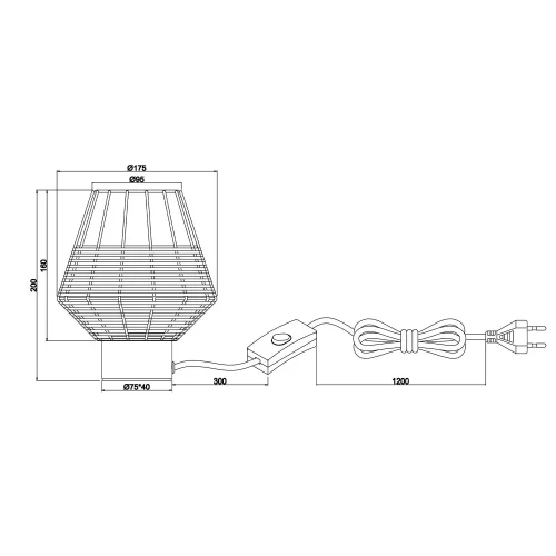LÁMPARA DE MESA RATTAN NATURAL GALADRIEL