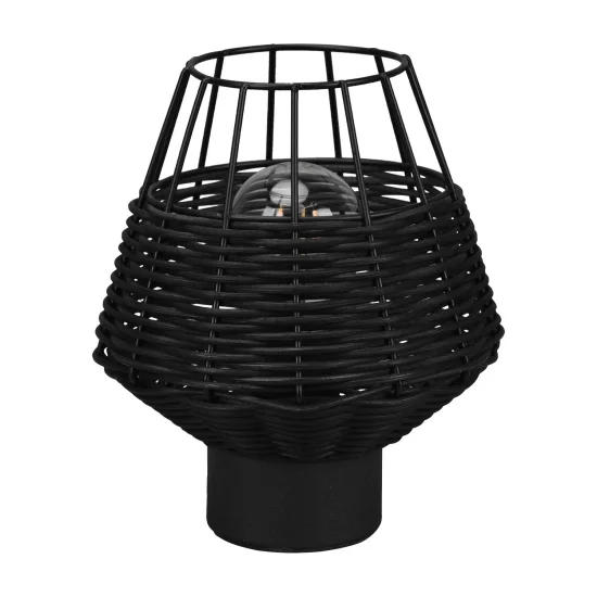 LÁMPARA DE MESA RATTAN NEGRO GALADRIEL 2