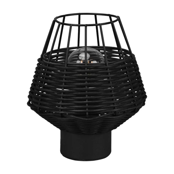 LÁMPARA DE MESA RATTAN NEGRO GALADRIEL