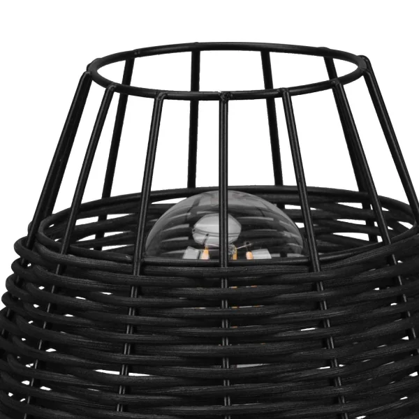 LÁMPARA DE MESA RATTAN NEGRO GALADRIEL