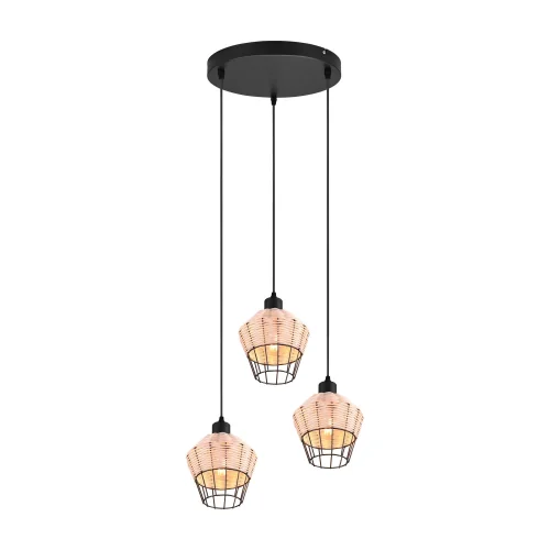 LÁMPARA DE TECHO 3 LUCES RATTAN NATURAL GALADRIEL LÁMPARA DE TECHO 3 LUCES RATTAN NATURAL GALADRIEL