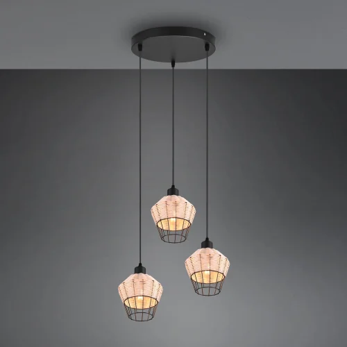 LÁMPARA DE TECHO 3 LUCES RATTAN NATURAL GALADRIEL LÁMPARA DE TECHO 3 LUCES RATTAN NATURAL GALADRIEL