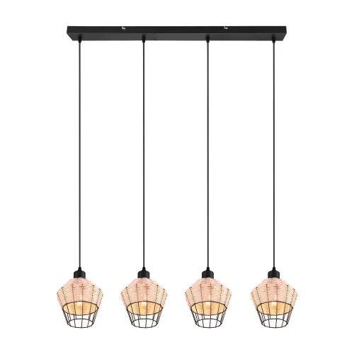 LÁMPARA DE TECHO 4 LUCES RATTAN NATURAL GALADRIEL LÁMPARA DE TECHO 4 LUCES RATTAN NATURAL GALADRIEL