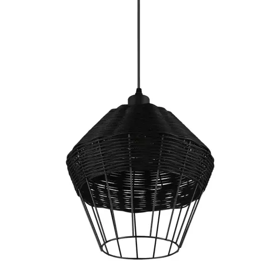 LÁMPARA DE TECHO RATTAN NEGRO Ø 30 CM GALADRIEL 2