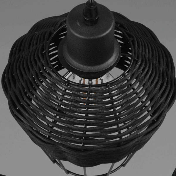 LÁMPARA DE TECHO 3 LUCES RATTAN NEGRO GALADRIEL LÁMPARA DE TECHO 3 LUCES RATTAN NEGRO GALADRIEL
