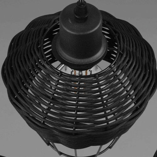 LÁMPARA DE TECHO 3 LUCES RATTAN NEGRO GALADRIEL LÁMPARA DE TECHO 3 LUCES RATTAN NEGRO GALADRIEL