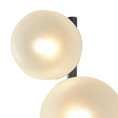 APLIQUE DE PARED 3 LUCES HIERRO NEGRO TULIPA BLANCA NICOLETTA