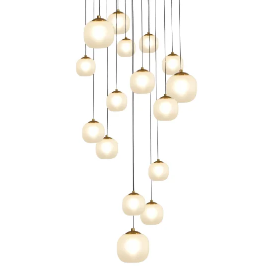 LÁMPARA DE TECHO 16 LUCES HIERRO NEGRO/PAVÓN TULIPA BLANCA NICOLETTA 2