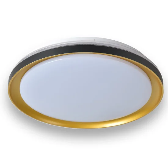 PLAFÓN DE TECHO LED 35 W REGULABLE C/MANDO NEGRO/DORADO SHIRLEY 2