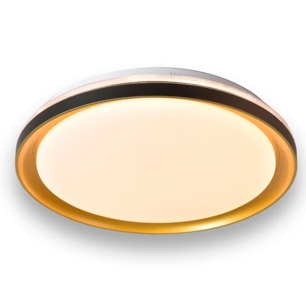 PLAFÓN DE TECHO LED 35 W REGULABLE C/MANDO NEGRO/DORADO SHIRLEY