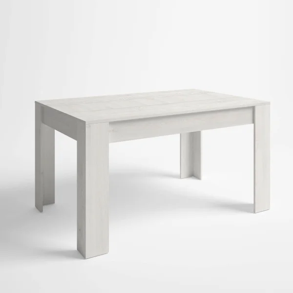 Mesa extensible 2 tramos 140-220 cm estilo nórdico blanco NÓRDICA