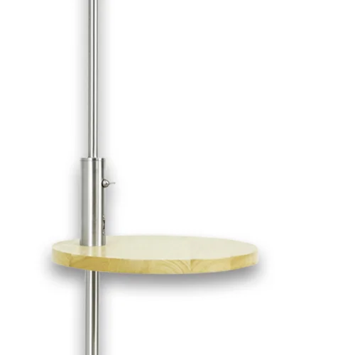 LÁMPARA DE PIE NÍQUEL SATINADO E27 USB PORTIA