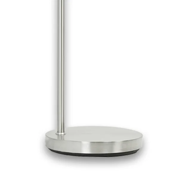 LÁMPARA DE PIE NÍQUEL SATINADO E27 USB PORTIA