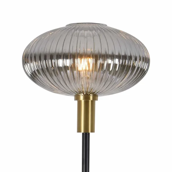 LÁMPARA DE PIE TULIPA FUMÉ 160 CM E27 SHELBY 2