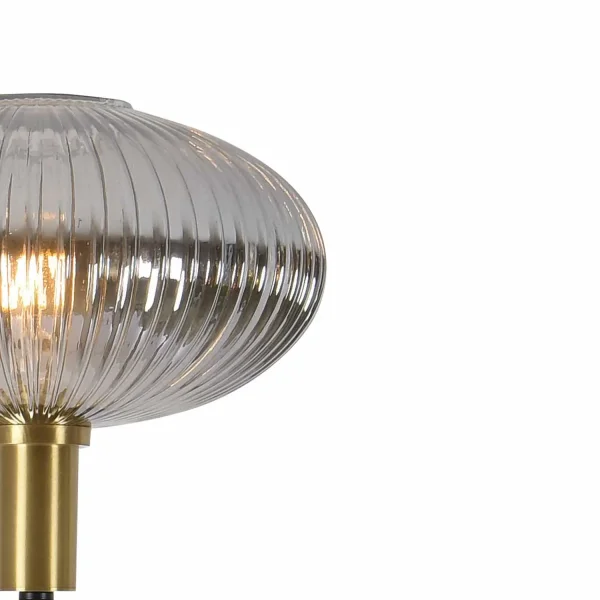 LÁMPARA DE PIE TULIPA FUMÉ 160 CM E27 SHELBY LÁMPARA DE PIE TULIPA FUMÉ 160 CM E27 SHELBY