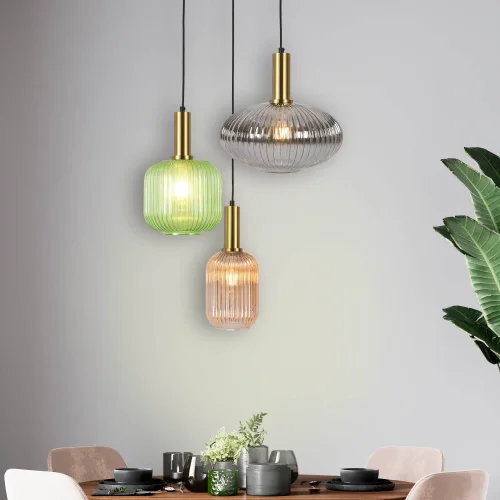 LÁMPARA DE TECHO 3 LUCES TULIPAS COMBINADAS Ø40 E27 SHELBY LÁMPARA DE TECHO 3 LUCES TULIPAS COMBINADAS Ø40 E27 SHELBY