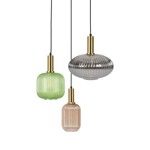 LÁMPARA DE TECHO 3 LUCES TULIPAS COMBINADAS Ø40 E27 SHELBY LÁMPARA DE TECHO 3 LUCES TULIPAS COMBINADAS Ø40 E27 SHELBY