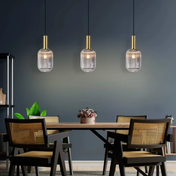 LÁMPARA DE TECHO 1 LUZ TULIPA FUMÉ E27 SHELBY