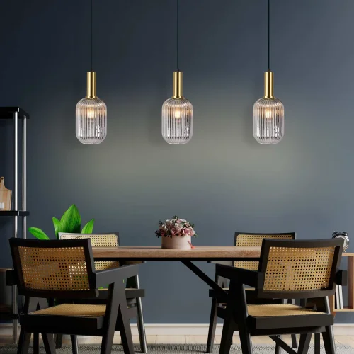 LÁMPARA DE TECHO 1 LUZ TULIPA FUMÉ E27 SHELBY