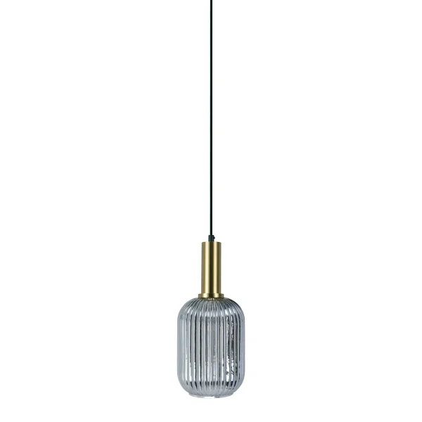 LÁMPARA DE TECHO 1 LUZ TULIPA FUMÉ E27 SHELBY
