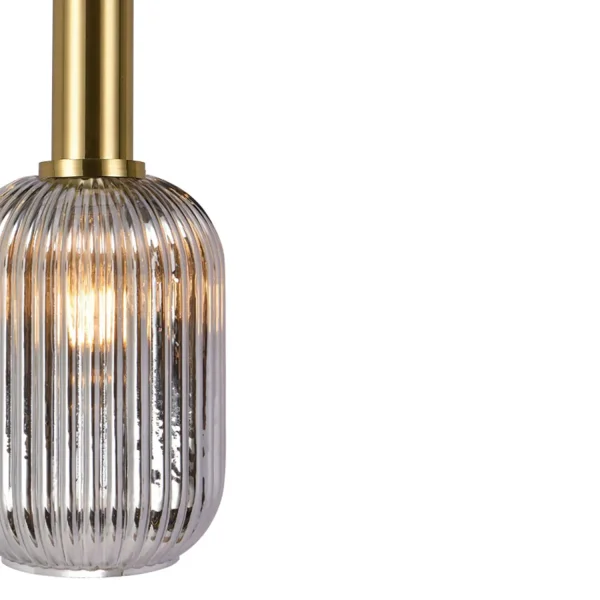 LÁMPARA DE TECHO 1 LUZ TULIPA FUMÉ E27 SHELBY