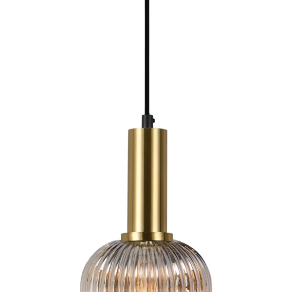 LÁMPARA DE TECHO 1 LUZ TULIPA FUMÉ E27 SHELBY