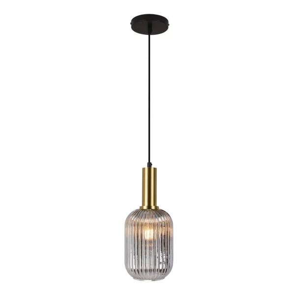 LÁMPARA DE TECHO 1 LUZ TULIPA FUMÉ E27 SHELBY