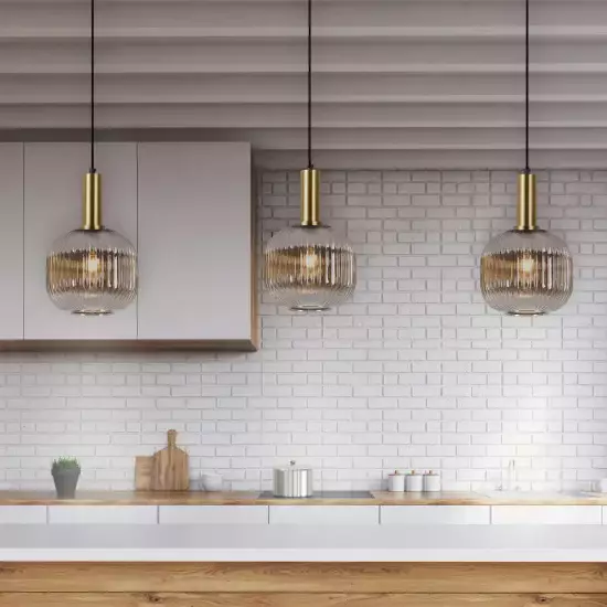 LÁMPARA DE TECHO 1 LUZ TULIPA FUMÉ Ø20 E27 SHELBY 2