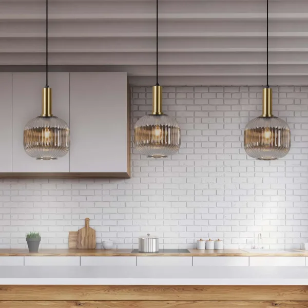 LÁMPARA DE TECHO 1 LUZ TULIPA FUMÉ Ø20 E27 SHELBY