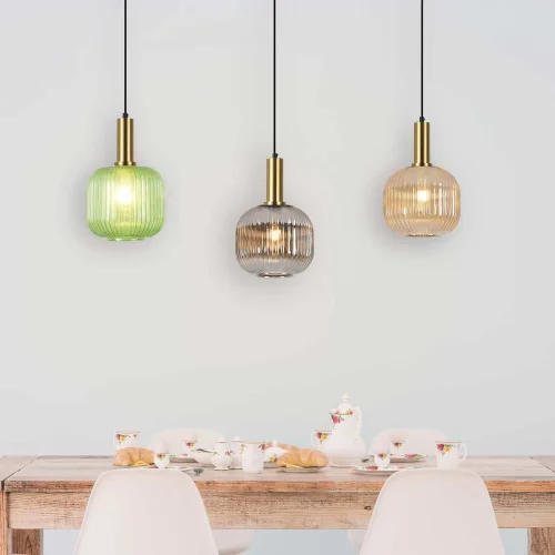 LÁMPARA DE TECHO 1 LUZ TULIPA FUMÉ Ø20 E27 SHELBY