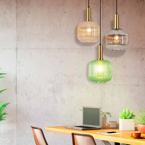 LÁMPARA DE TECHO 1 LUZ TULIPA FUMÉ Ø20 E27 SHELBY