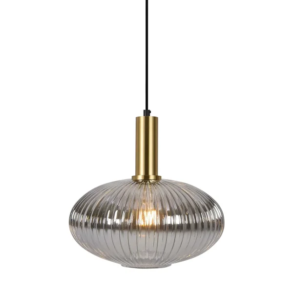 LÁMPARA DE TECHO 1 LUZ TULIPA FUMÉ Ø30 E27 SHELBY