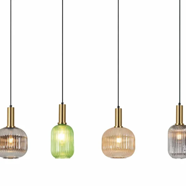 LÁMPARA DE TECHO 4 LUCES TULIPAS COMBINADAS E27 SHELBY LÁMPARA DE TECHO 4 LUCES TULIPAS COMBINADAS E27 SHELBY