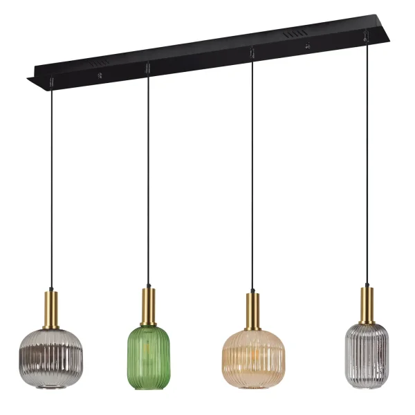 LÁMPARA DE TECHO 4 LUCES TULIPAS COMBINADAS E27 SHELBY LÁMPARA DE TECHO 4 LUCES TULIPAS COMBINADAS E27 SHELBY