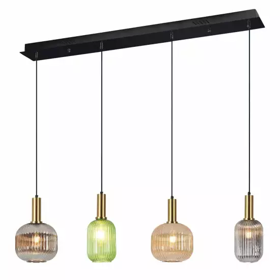 LÁMPARA DE TECHO 4 LUCES TULIPAS COMBINADAS E27 SHELBY 2