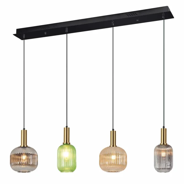 LÁMPARA DE TECHO 4 LUCES TULIPAS COMBINADAS E27 SHELBY LÁMPARA DE TECHO 4 LUCES TULIPAS COMBINADAS E27 SHELBY