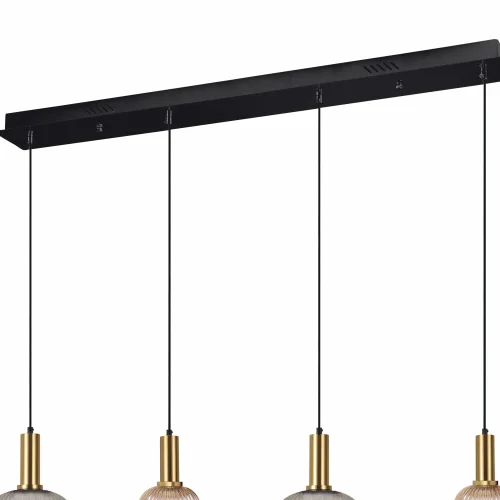 LÁMPARA DE TECHO 4 LUCES TULIPAS COMBINADAS ÁMBAR/FUMÉ E27 SHELBY LÁMPARA DE TECHO 4 LUCES TULIPAS COMBINADAS ÁMBAR/FUMÉ E27 SHELBY