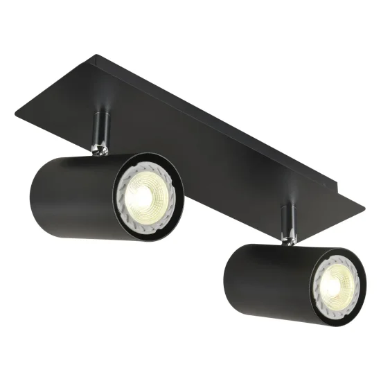 FOCO 2 LUCES NEGRO GU10 ADARA
