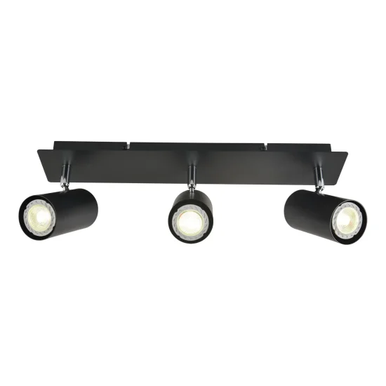 FOCO 3 LUCES NEGRO GU10 ADARA 2