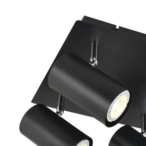 PLAFÓN 4 LUCES NEGRO GU10 ADARA