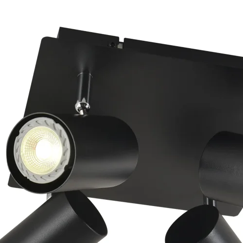 PLAFÓN 4 LUCES NEGRO GU10 ADARA