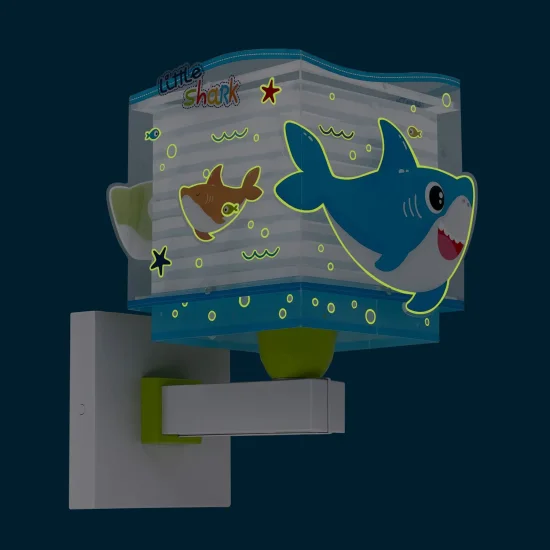 APLIQUE DE PARED INFANTIL LITTLE SHARK E27 2