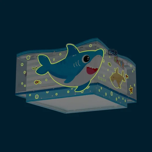 PLAFÓN INFANTIL 2 LUCES LITTLE SHARK E27