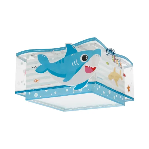 PLAFÓN INFANTIL 2 LUCES LITTLE SHARK E27